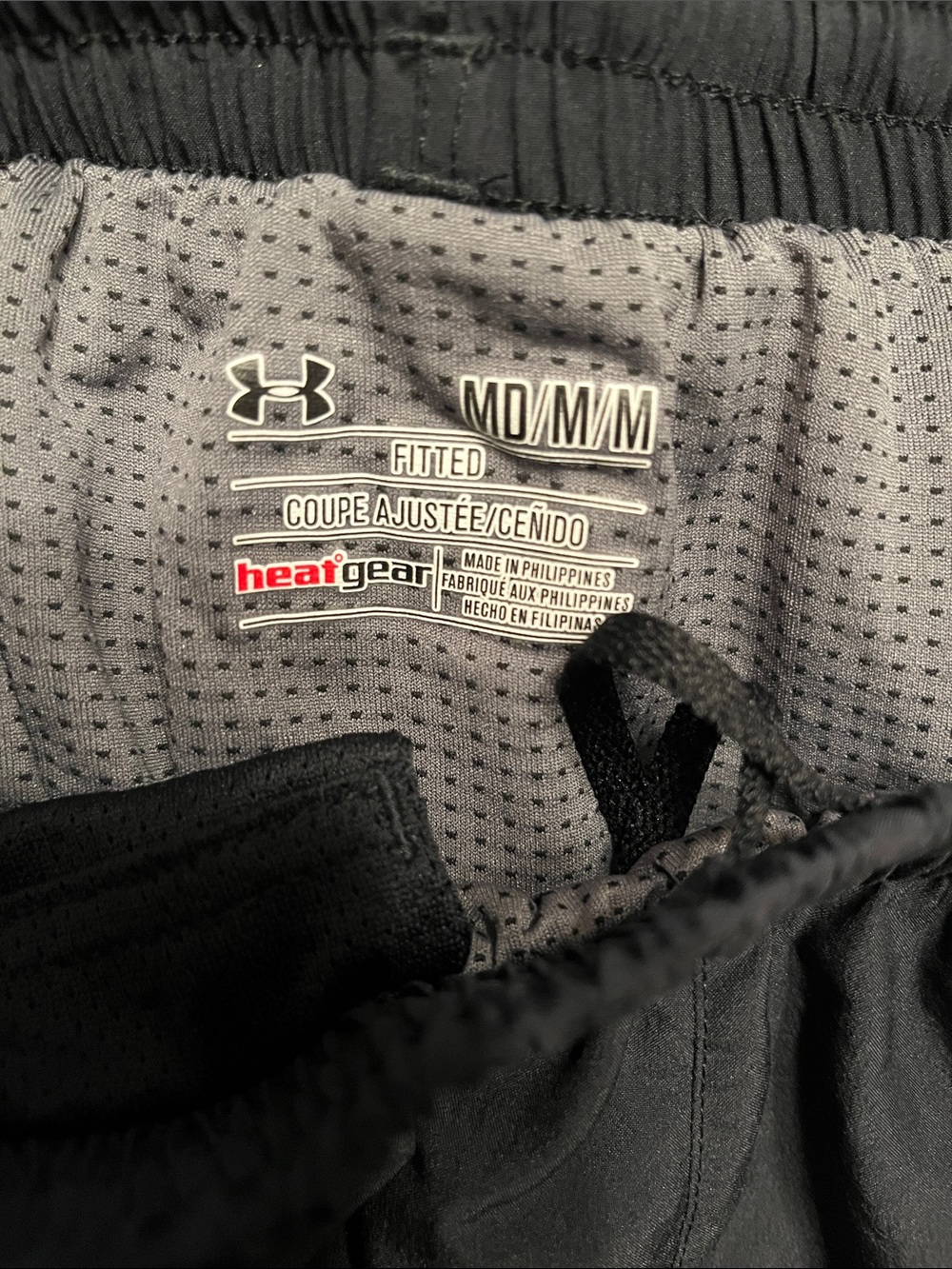 Under Armour Black and Gray HeatGear Fitted Athletic Shorts